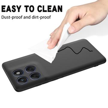 Motorola Edge 70 Flydende silikone cover med håndrem - sort