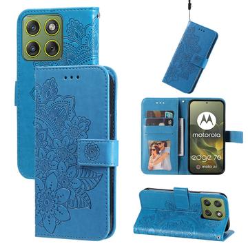 Motorola Edge 70 Mandala Series Etui med Pung - Blå