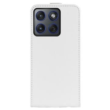 Motorola Edge 70 Vertikal Flip Etui med Kortholder - Hvid