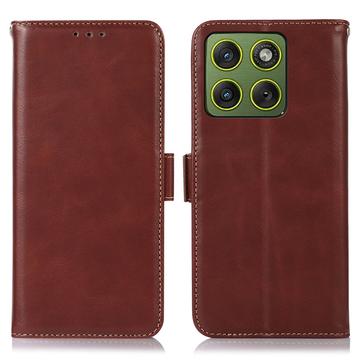 Motorola Edge 70 Pung læder cover med RFID - Brun