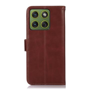 Motorola Edge 70 Pung læder cover med RFID - Brun