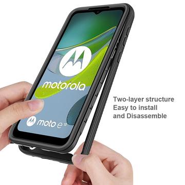 Motorola Moto E13 360 Beskyttelse Cover - Sort / Klar