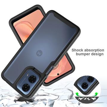 Motorola Moto E14/G24/G04/G04s 360 Beskyttelse Cover - Blå / Klar