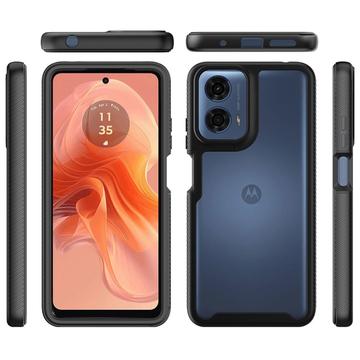 Motorola Moto E14/G24/G04/G04s 360 Beskyttelse Cover - Rød / Klar