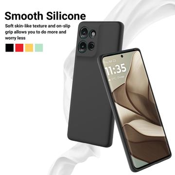 Motorola Moto G 2026/G Play 2026 Flydende silikone cover med håndrem - sort