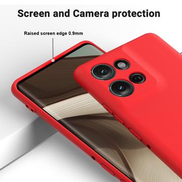 Motorola Moto G 2026/G Play 2026 Flydende silikone cover med håndrem - rød