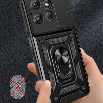 Motorola Moto G Power (2025) Roterende Ring Hybrid Cover med Kameraskjold - Rødguld