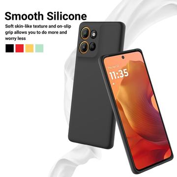 Motorola Moto G17 Power/G17/G15 Flydende silikone cover med håndrem - Sort