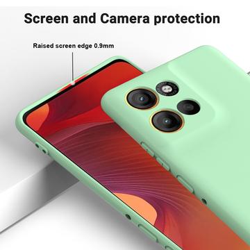 Motorola Moto G17 Power/G17/G15 Flydende silikone cover med håndrem - Gul