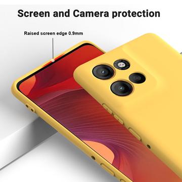 Motorola Moto G17 Power/G17/G15 Flydende silikone cover med håndrem - Gul