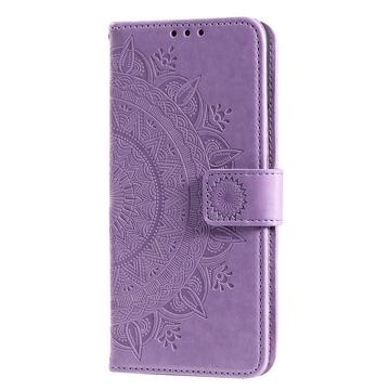 Motorola Moto G35 Mandala Serie Pung Etui - Lilla