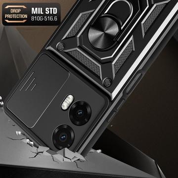 Motorola Moto G35 Roterende Ring Hybrid Cover med Kameraskjold - Rødguld