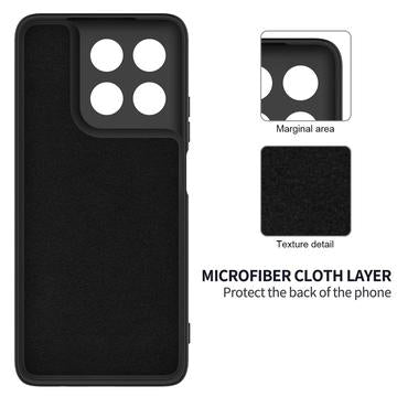 Motorola Moto G37/G37 Power/G47 Flydende silikone cover med håndrem - Sort