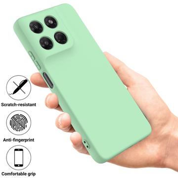 Motorola Moto G37/G37 Power/G47 Flydende silikone cover med håndrem - Grøn