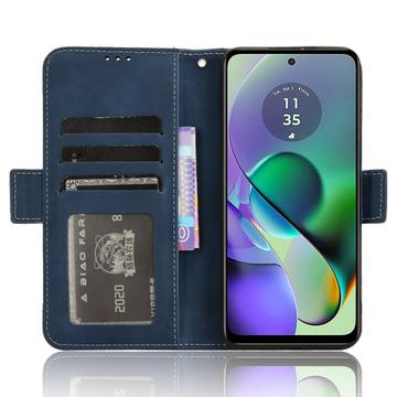 Motorola Moto G54 Pung Cover med Kortholder - Blå