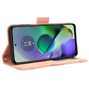 Motorola Moto G54 Pung Cover med Kortholder - Pink