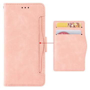 Motorola Moto G54 Pung Cover med Kortholder - Pink