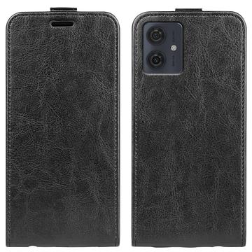 Motorola Moto G54 Vertikal Flip Taske med Kortholder - Sort