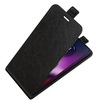 Motorola Moto G54 Vertikal Flip Taske med Kortholder - Sort