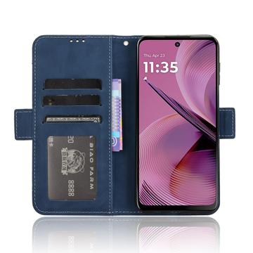 Motorola Moto G55 Kortholder Pung Etui - Blå