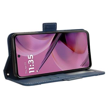 Motorola Moto G55 Kortholder Pung Etui - Blå