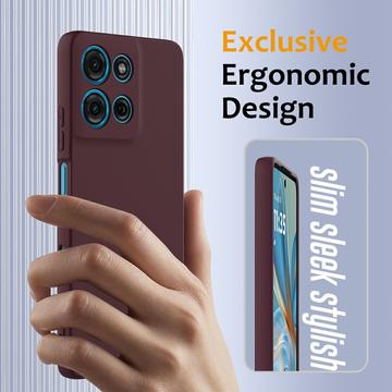 Motorola Moto G75 Liquid Silikone Cover - MagSafe Kompatibel - Vinrød
