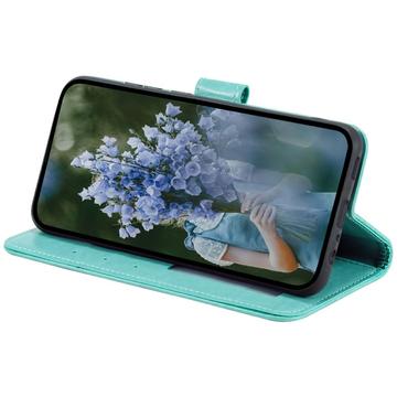 Motorola Moto G75 Mandala Series Etui med Pung - Grøn