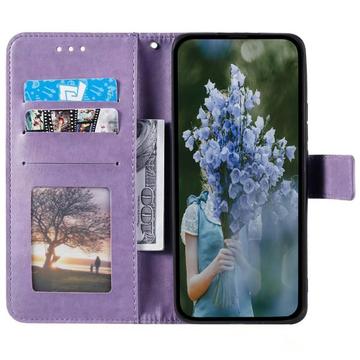 Motorola Moto G75 Mandala Series Etui med Pung - Lilla