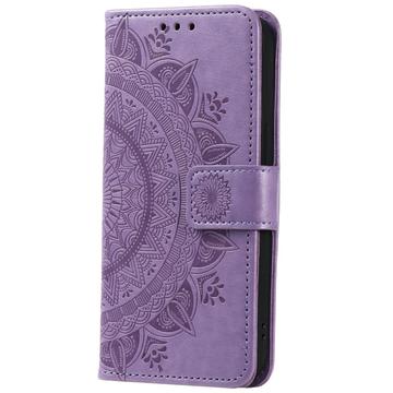 Motorola Moto G75 Mandala Series Etui med Pung - Lilla