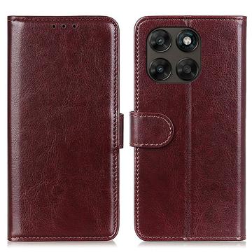 Motorola Moto G77/G67 Pung Etui med Stativ - Brun