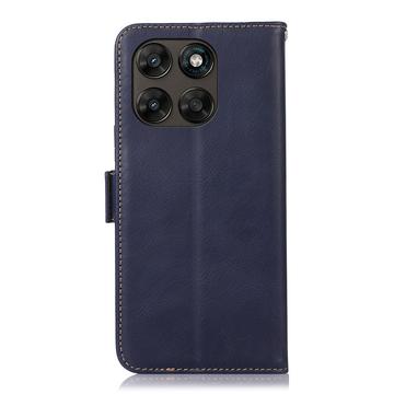 Motorola Moto G77/G67 Pung læder cover med RFID - blå