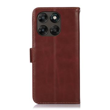 Motorola Moto G77/G67 Pung læder cover med RFID - Brun