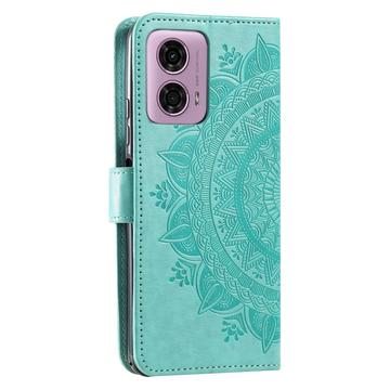 Motorola Moto G85/S50 Neo Mandala Series Etui med Pung - Grøn