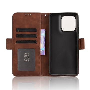 Motorola Moto G86 Kortholder Pung Etui - Brun
