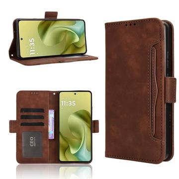 Motorola Moto G86 Kortholder Pung Etui - Brun