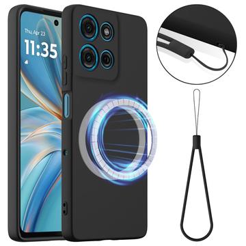 Motorola Moto G86 Power Liquid Silikone Cover - MagSafe Kompatibel - Sort