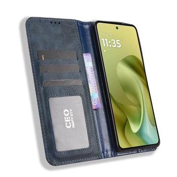 Motorola Moto G86 Retro Pung Taske med Magnetisk Lukning - Blå