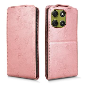 Motorola Moto G86 lodret flip-etui med stativ - rosaguld