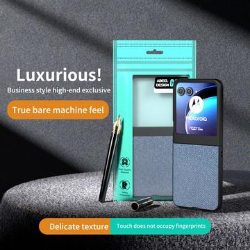 Motorola Razr 50/60/70 Rhinestone Tekstur Hybrid Cover - Blå