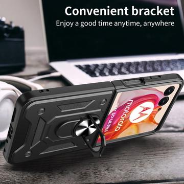 Motorola Razr 50 Ultra Hybrid Cover med Ring Holder - Rød