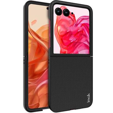 Motorola Razr 50 Ultra/Razr 70+ Imak Ruiyi Hybrid Cover - Karbonfiber - Sort