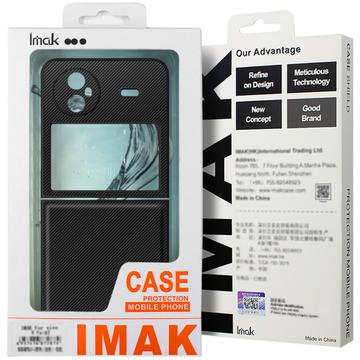 Motorola Razr 50 Ultra/Razr 70+ Imak Ruiyi Hybrid Cover - Karbonfiber - Sort