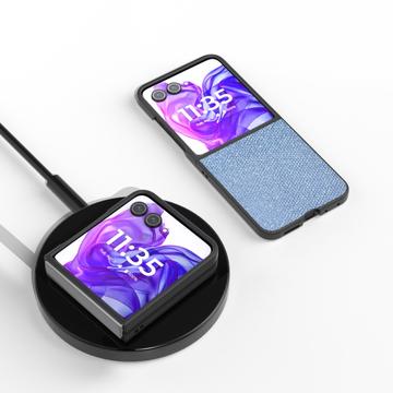 Motorola Razr 50 Ultra Rhinestone Tekstur Hybrid Cover - Blå