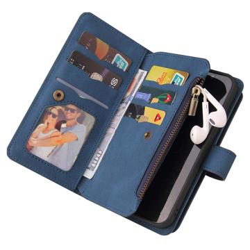 Multifunktions Serie iPhone 14 Pro Max Pung Cover - Blå