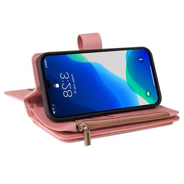 Multifunktions Serie iPhone 14 Pro Pung Cover - Pink