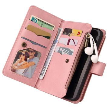 Multifunktions Serie iPhone 14 Pro Pung Cover - Pink