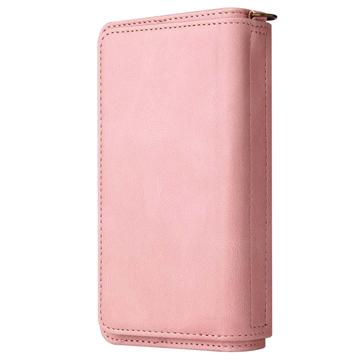 Multifunktions Serie iPhone 14 Pro Pung Cover - Pink