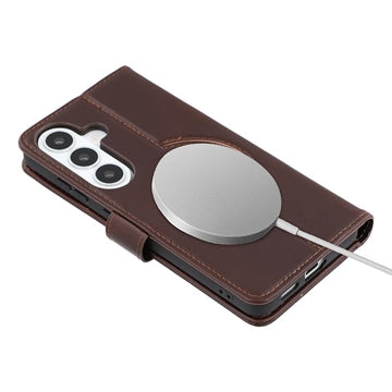 Samsung Galaxy S26+ MyTPhone CardMate MagSafe Læder Pung Cover med Kortholder, Stativ, 2x Skærmbeskyttelse - mørkebrun