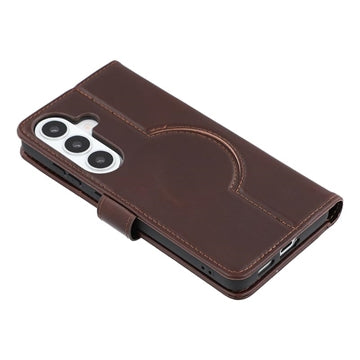 Samsung Galaxy S26+ MyTPhone CardMate MagSafe Læder Pung Cover med Kortholder, Stativ, 2x Skærmbeskyttelse - mørkebrun