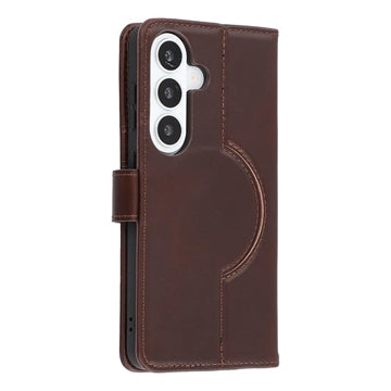 Samsung Galaxy S26+ MyTPhone CardMate MagSafe Læder Pung Cover med Kortholder, Stativ, 2x Skærmbeskyttelse - mørkebrun
